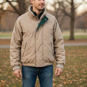 GRIZZLY Men's Large Jacket. Wool Blend cuffs and collar.